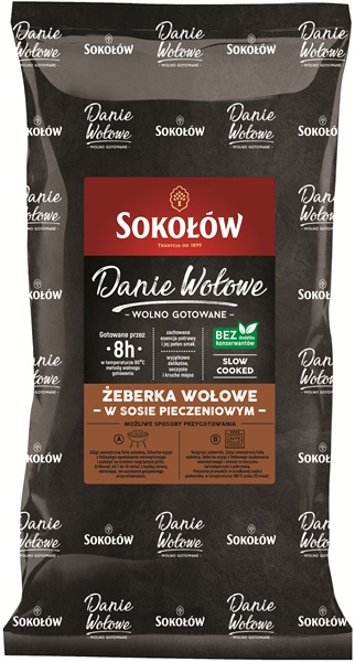 Sokołów Rinderrippchen langsam in Soße gegart