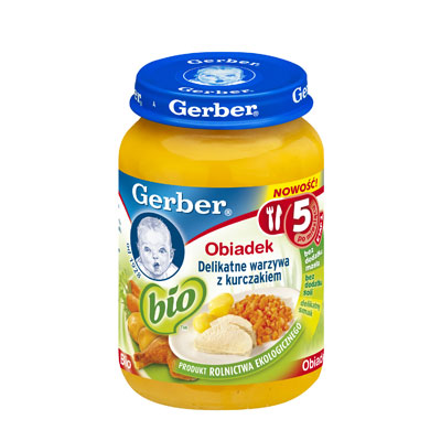 Gerber Bio Obiadek  Delikatne warzywka z kurczakiem