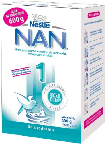 Nestle NAN 1 mleko początkowe duże opakowanie