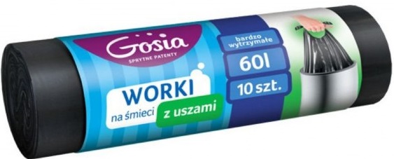 Gosia Worki na śmieci mocne z uszami 60l