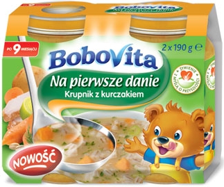 Bobovita Na pierwsze danie 2x190g Krupnik z kurczakiem