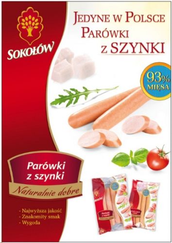 saucisse de jambon , 93 % de la viande