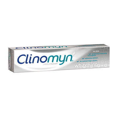 Clinomyn ice mint whitening wybielająca pasta do zębów plus próbka pasty gratis