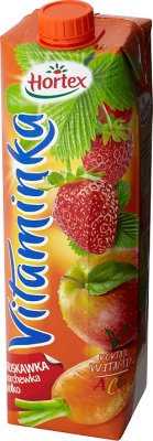 Hortex Vitaminka sok jabłko, marchewka, truskawka