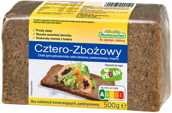 pan integral de corte de cuatro cereales