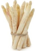 Bunch of white asparagus