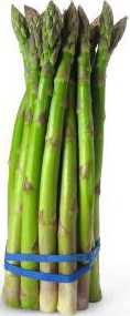 Spargel grün Haufen