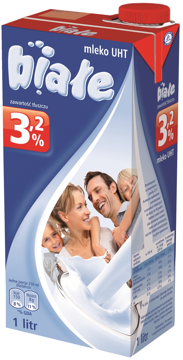 Białe mleko UHT 3.2% tłuszczu