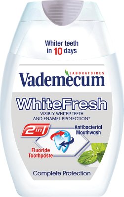 Vademecum 2in1 pasta do zębów i antybakteryjny płyn do płukania ust White Fresh