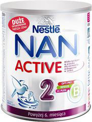 Nestle NAN Active 2 mleko następne w proszku wzbogacone w żelazo, duże opakowanie