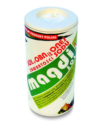 Magdisol sól z obniżonej zawartośći sodu w solniczce