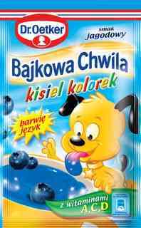 Dr. Oetker Bajkowa Chwila kisiel kolorek o smaku jagodowym