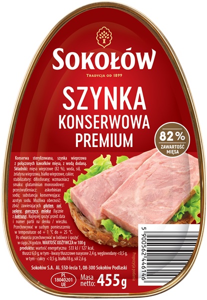 Premium canned ham