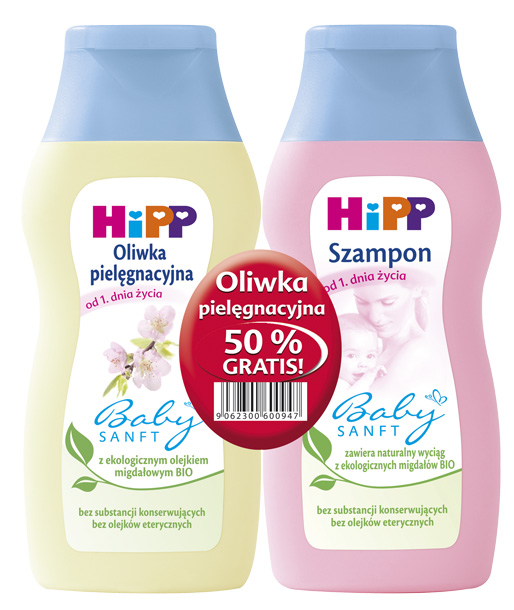 Zestaw promocyjny Szampon + Oliwka pielęgnacyjna 50% GRATIS