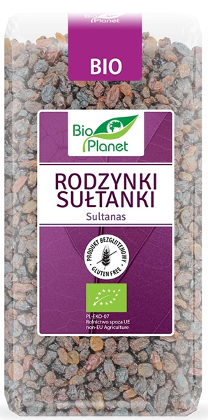 Bio Planet Rodzynki sułtanki bezglutenowe BIO