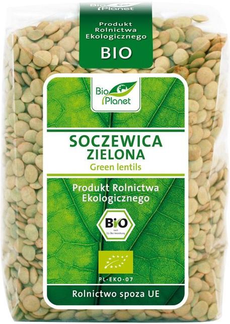 Bio Planet soczewica zielona, produkt rolnictwa ekologicznego