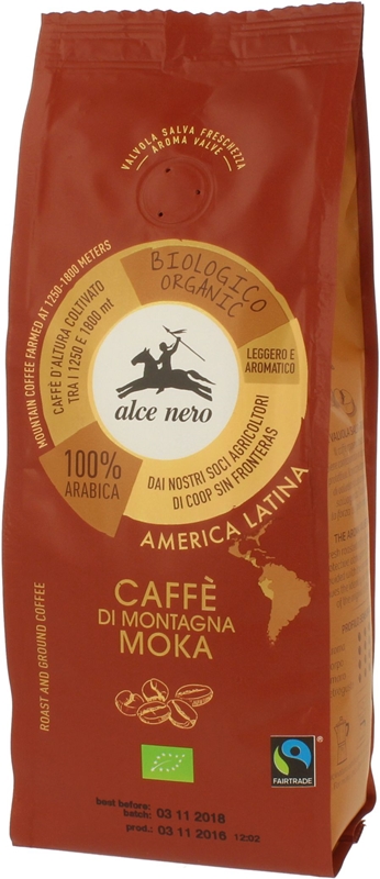 Alce Nero Moka kawa mielona BIO 100% arabica