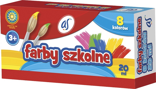 As Farby szkolne 8 kolorów