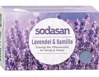 Jabón BIO orgánico de lavanda y manzanilla Sodasan Cosmetics