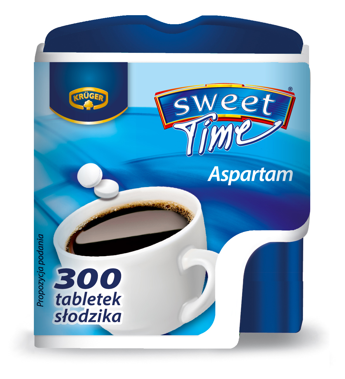 Krüger Słodzik Sweet Time 300 Słodzik stołowy w tabletkach na bazie aspartamu
