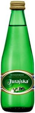 Jurajska woda mineralna niegazowana w szklanej butelce