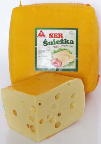 Śnieżka ser żółty dojrzewający typu szwajcarskiego