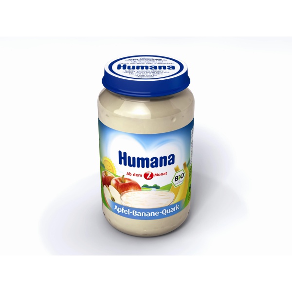 Humana Deserek mleczny BIO jabłuszko i banan z twarożkiem