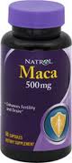 Maca 500mg dietary supplement capsules