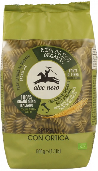 Alce Nero Spirelli pasta with BIO nettle