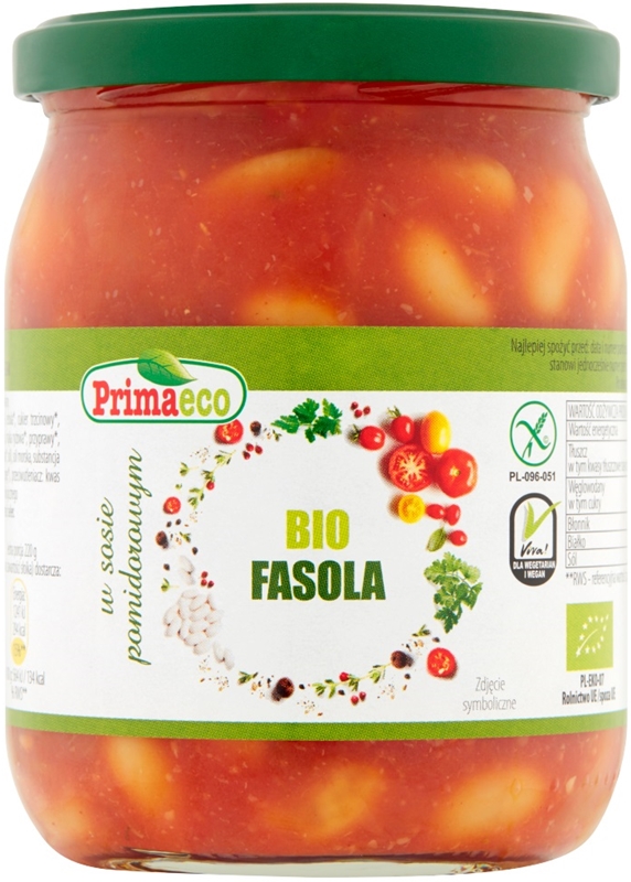 Primaeco Fasola w sosie pomidorowym BIO