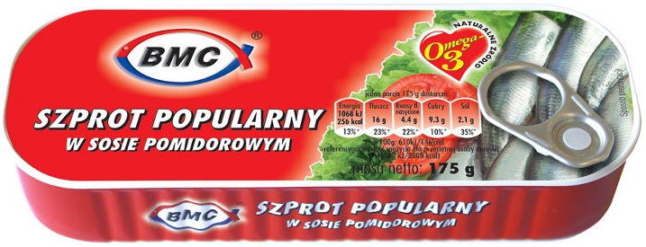 B.M.C szprot popularny w sosie pomidorowym