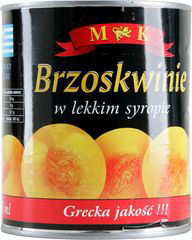 MK Brzoskwinie połówki w lekkim syropie