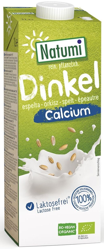 Dinkel -Drink mit Kalzium Meeresalgen bio