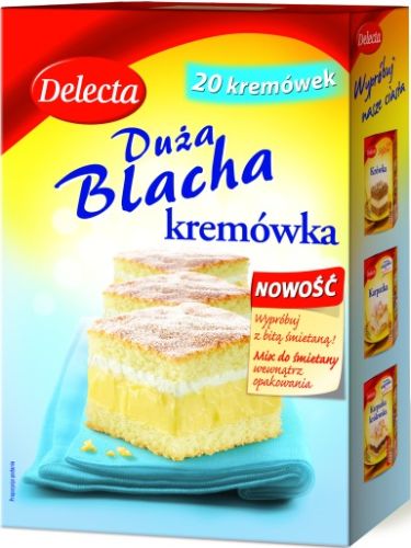 Delecta Duża Blacha ciasto w proszku kremówka