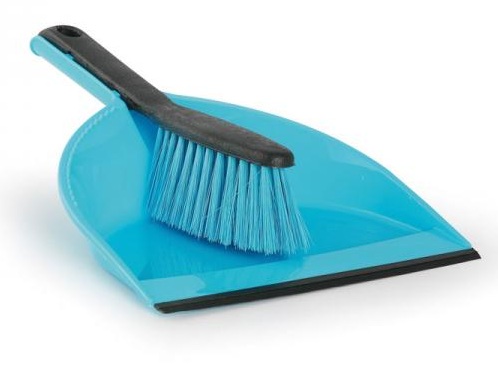 Yorker Sweeper + Schaufel der blauen Gummi CLIP