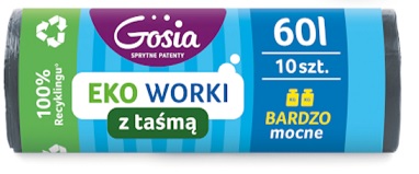 Gosia Worki na śmieci mocne z taśmą 60l