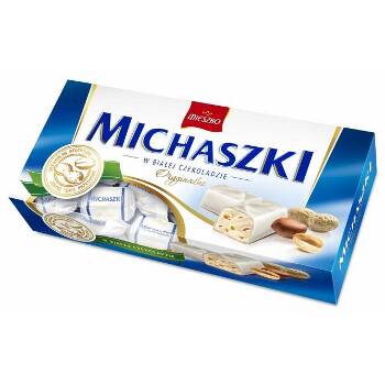 Maní Michaszki en el chocolate blanco