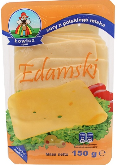 Edam cheese slices