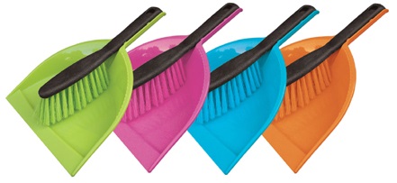 dustpan brush clip red