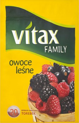 Vitax Family herbata owocowo-ziołowa w torebkach owoce leśne