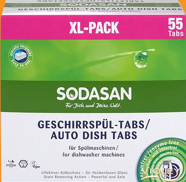 Tabletas ecológicos para el uso en los lavavajillas