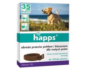 Happs obroża przeciw pchłom i kleszczom  dla małych psów 35cm