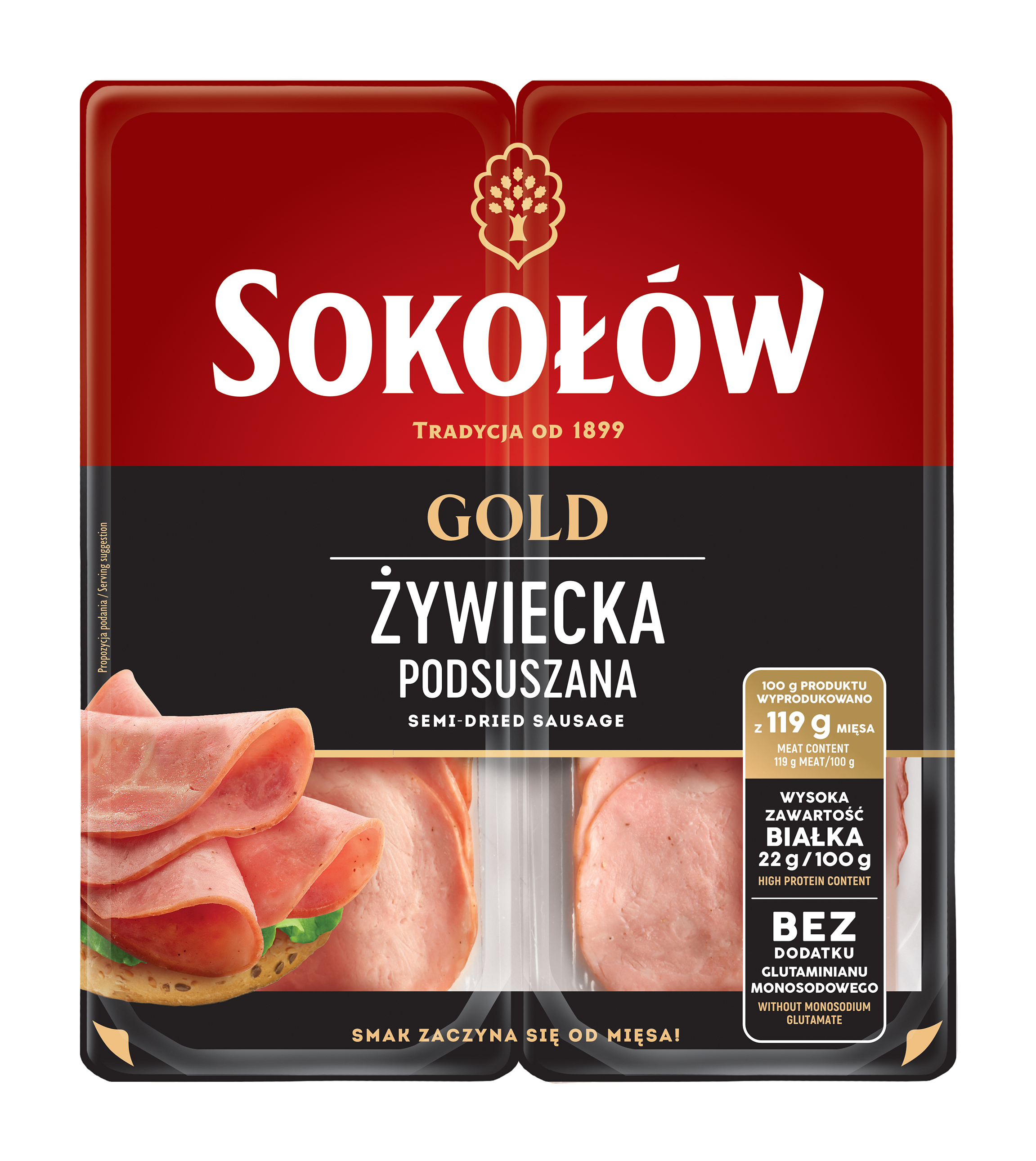 Sokołów Gold kiełbasa Żywiecka 2x50g