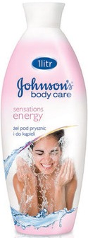 gel douche johnsons de soins du corps et le bain de l'énergie de sensation
