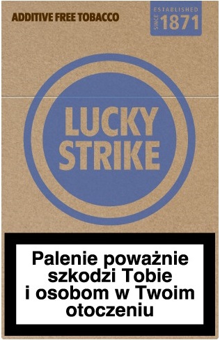 Lucky Strike papierosy bez dodatków Blue