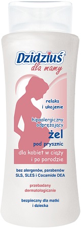 hypoallergene Gel Dusche für Schwangere und nach der Geburt Entspannung und Entlastung