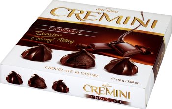 cremini chocolate box of chocolates with chocolate cream