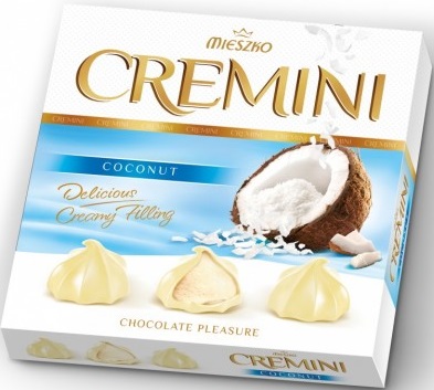 cremini конфеты шоколадные коробки с кокосовым кремом