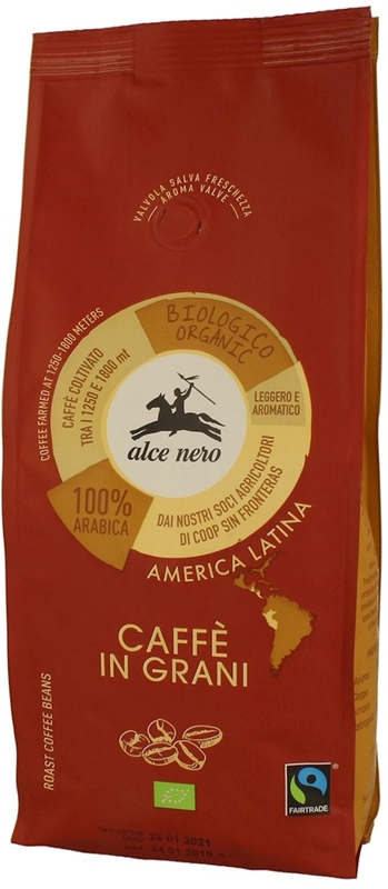 los granos de café 100 % Arábica Orgánicos