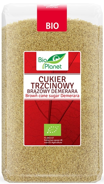 Bio Planet Cukier trzcinowy brązowy demerara BIO